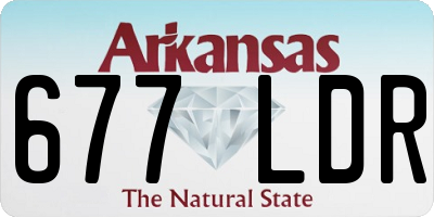 AR license plate 677LDR