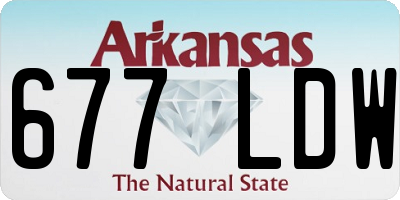 AR license plate 677LDW