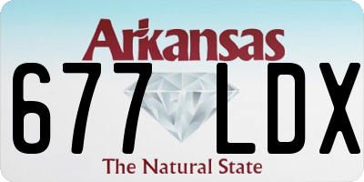 AR license plate 677LDX