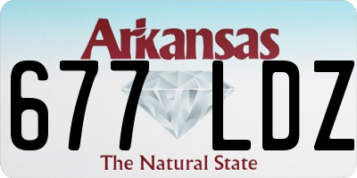 AR license plate 677LDZ