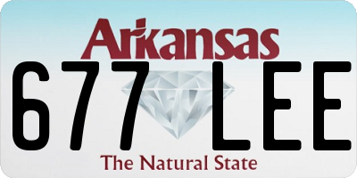 AR license plate 677LEE