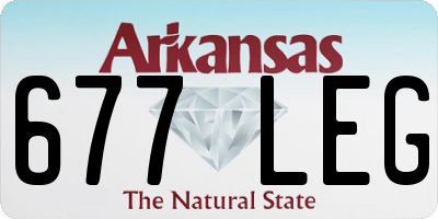AR license plate 677LEG