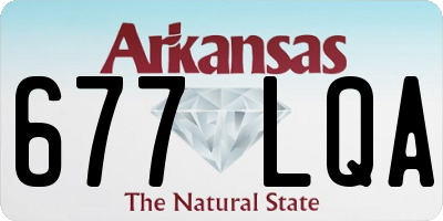 AR license plate 677LQA