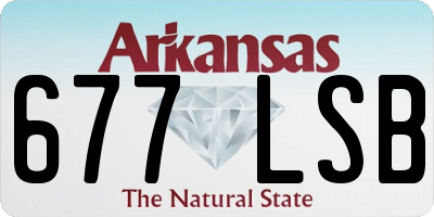 AR license plate 677LSB
