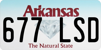 AR license plate 677LSD