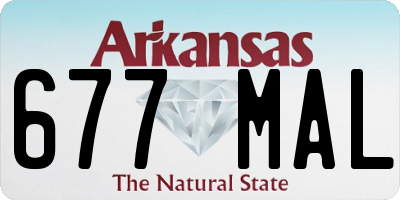 AR license plate 677MAL