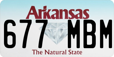 AR license plate 677MBM