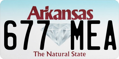 AR license plate 677MEA