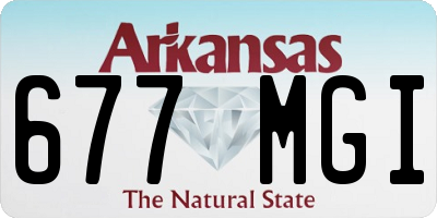 AR license plate 677MGI