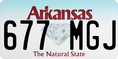 AR license plate 677MGJ