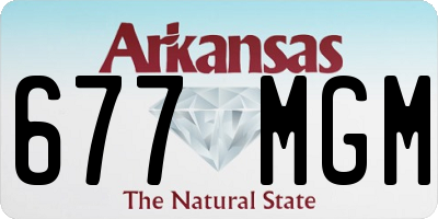AR license plate 677MGM