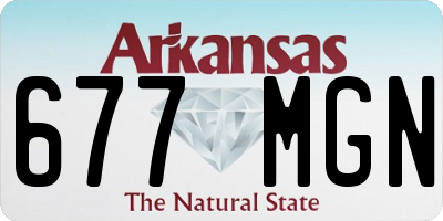AR license plate 677MGN