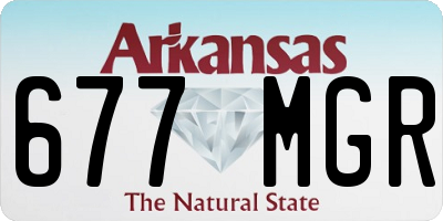 AR license plate 677MGR