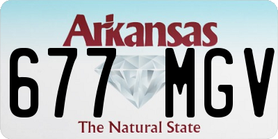 AR license plate 677MGV