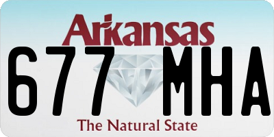 AR license plate 677MHA