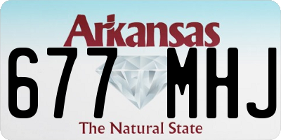 AR license plate 677MHJ