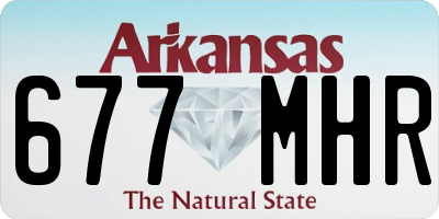 AR license plate 677MHR