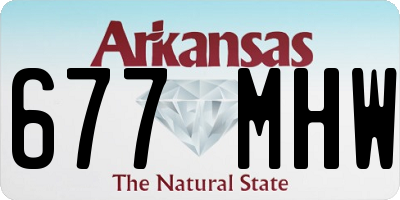 AR license plate 677MHW