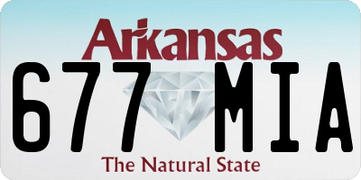 AR license plate 677MIA