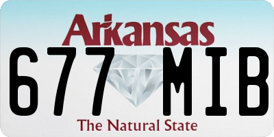 AR license plate 677MIB