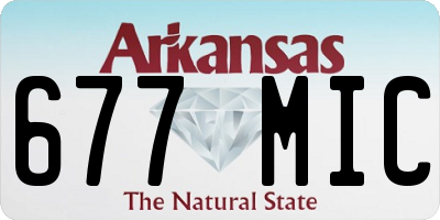 AR license plate 677MIC