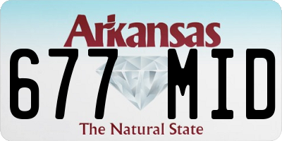 AR license plate 677MID