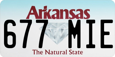 AR license plate 677MIE