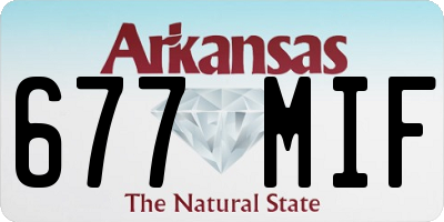 AR license plate 677MIF