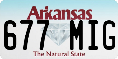 AR license plate 677MIG