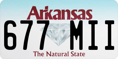 AR license plate 677MII