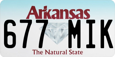 AR license plate 677MIK