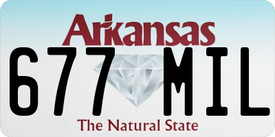 AR license plate 677MIL