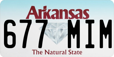 AR license plate 677MIM