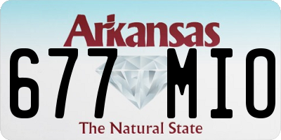 AR license plate 677MIO