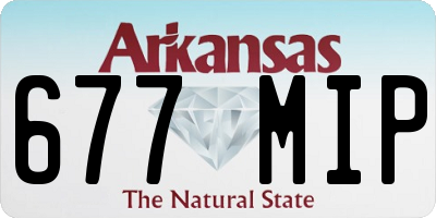 AR license plate 677MIP