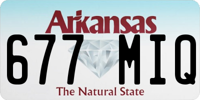 AR license plate 677MIQ