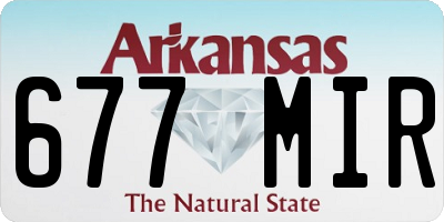 AR license plate 677MIR
