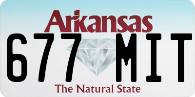 AR license plate 677MIT