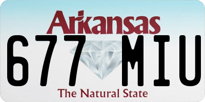 AR license plate 677MIU