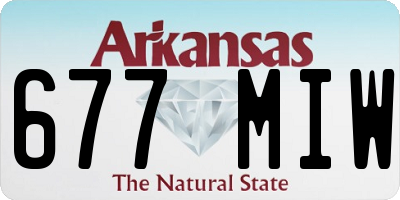 AR license plate 677MIW