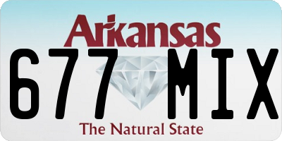 AR license plate 677MIX