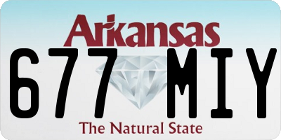 AR license plate 677MIY