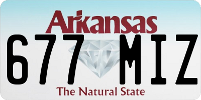AR license plate 677MIZ