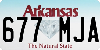 AR license plate 677MJA