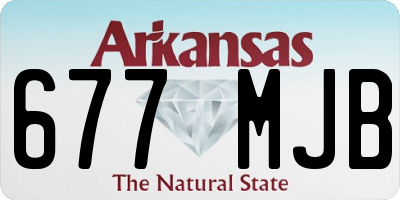 AR license plate 677MJB
