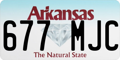 AR license plate 677MJC