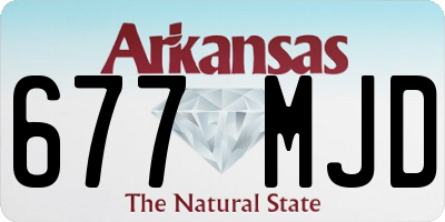 AR license plate 677MJD