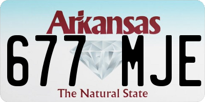 AR license plate 677MJE