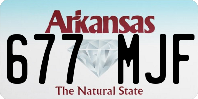 AR license plate 677MJF