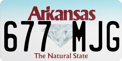 AR license plate 677MJG